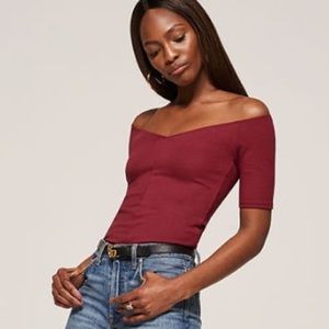 Reformation Red Marbella Top XS NWOT